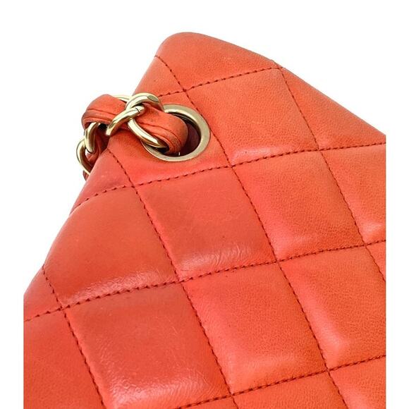 CHANEL Orange One Flap Classic A-A6211 - Picture 12 of 12